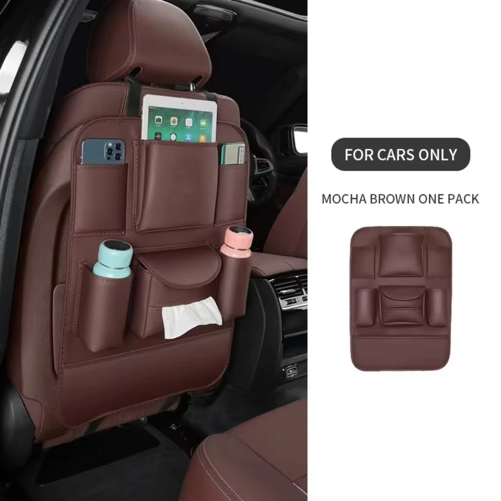 Car Seat Back Storage Bag Multifunctional Storage Anti-Kick Mats Large Capacity Car Backseat Organizer Protector Pad