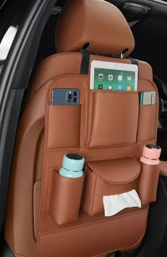 Car Seat Back Storage Bag Multifunctional Storage Anti-Kick Mats Large Capacity Car Backseat Organizer Protector Pad