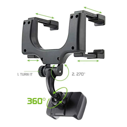 Car Rearview Mirror Mount Car Phone Bracket Navigation GPS Stand Foldable Adjustment Phone Holder Car Car Accessories