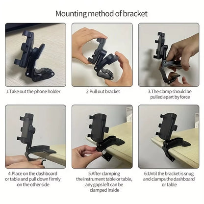 Universal Car Phone Holder Stand Dashboard Car Clip Mount GPS Cell Mobile Phone Support in Car Bracket