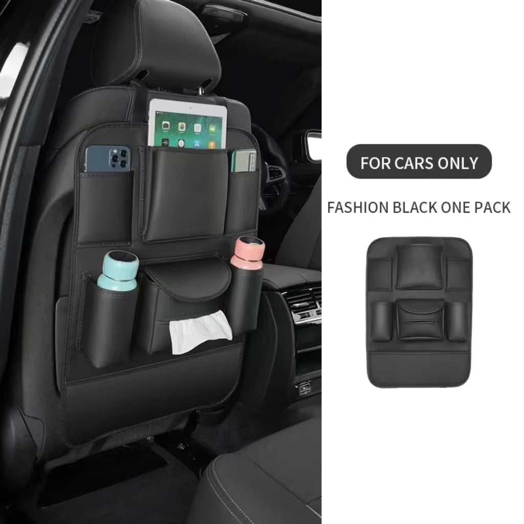 Car Seat Back Storage Bag Multifunctional Storage Anti-Kick Mats Large Capacity Car Backseat Organizer Protector Pad