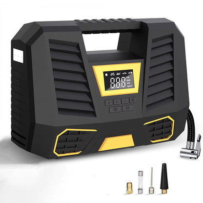 Air Compressor Portable 150PSI Tire Inflator for Car with LED Flashlight Screen Quick Inflation Pump for Car Bicycles