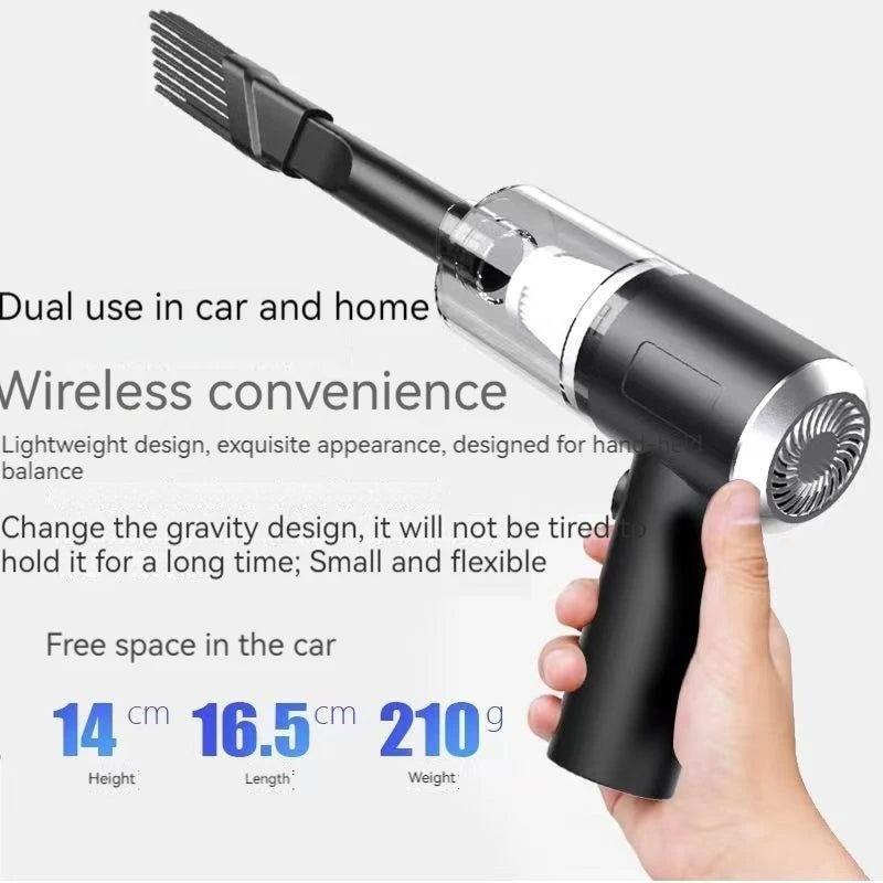 Car Vacuum Cleaner 120000PA Powerful Cleaning Machine Cars Cleaner Mini Wireless Portable Hand Held Cleaner for Home Appliance
