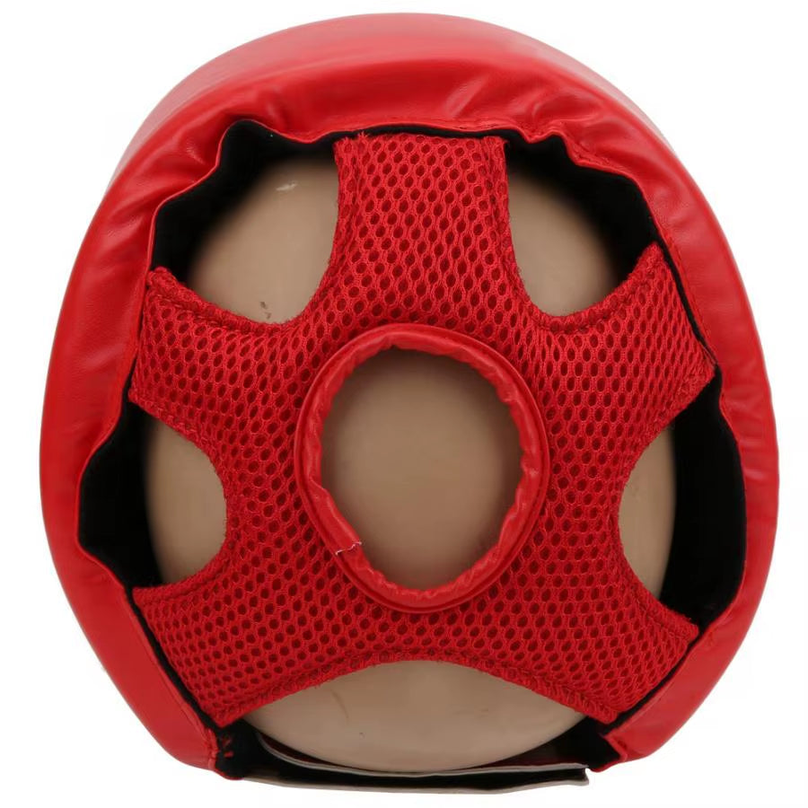 Kick Boxing Helmet PU Leather Men Women Karate Head Guard MMA Kickboxing Fight Training Head Protection Helmet