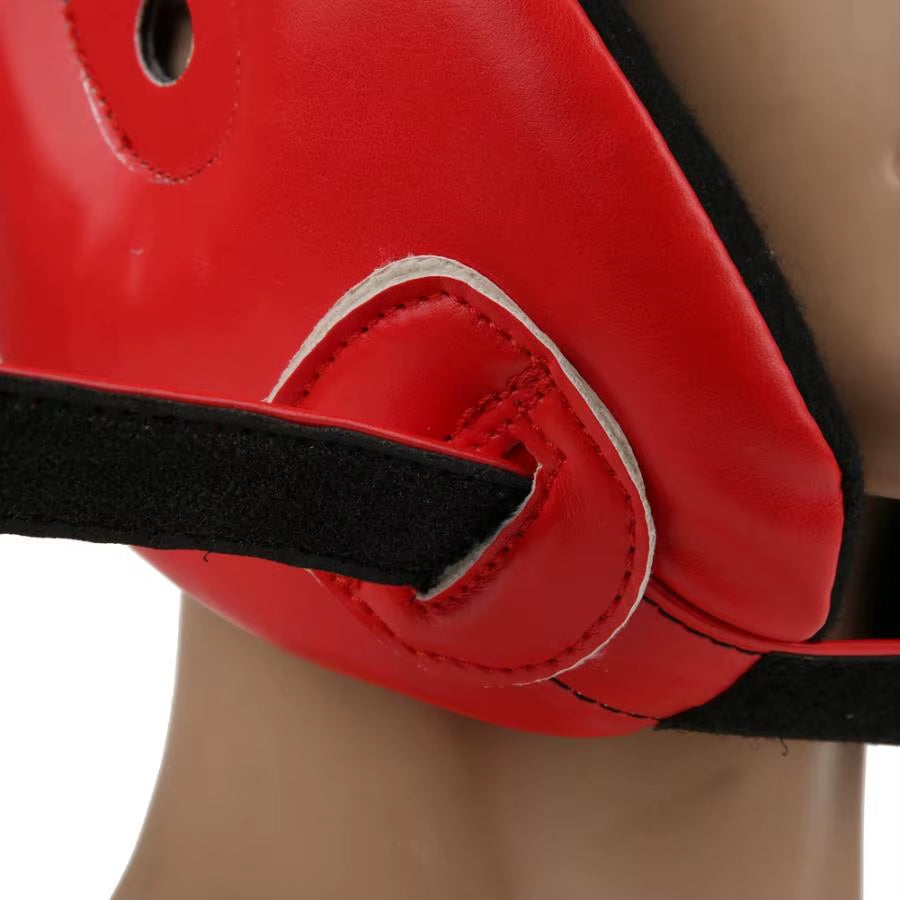 Kick Boxing Helmet PU Leather Men Women Karate Head Guard MMA Kickboxing Fight Training Head Protection Helmet