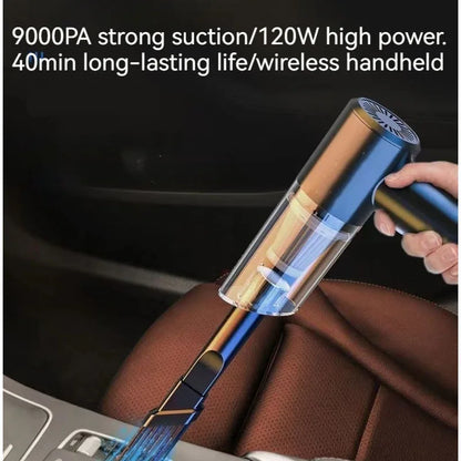 Car Vacuum Cleaner 120000PA Powerful Cleaning Machine Cars Cleaner Mini Wireless Portable Hand Held Cleaner for Home Appliance