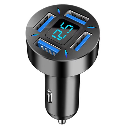 66W 4 Ports USB Car Charger Fast Charging PD Quick Charge 3.0 USB C Car Phone Charger Adapter for Iphone 13 12 Xiaomi Samsung